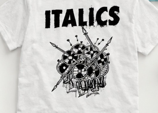 ITALICS T-shirt — drums